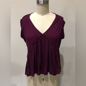 FREE PEOPLE Boho Purple Shirt size XS